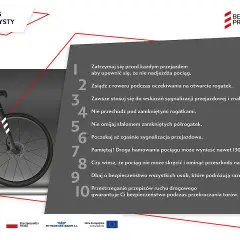 Pamiętaj! Droga hamowania pociągu jest długa. Zawsze zachowaj ostrożność na przejazdach kolejowych.