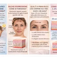 Il lato del viso su cui dormi invecchia prima, formando rughe da sonno. I raggi UVA e i movimenti ripetuti causano rughe d'espressione.