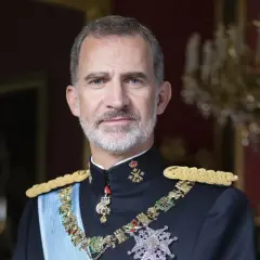Felipe VI, Rey de España, luce con orgullo los títulos y condecoraciones de su investidura.