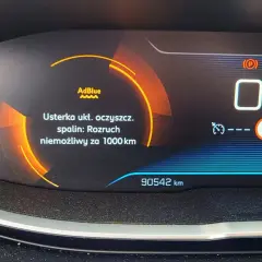 Awaria układu oczyszczania spalin. Rozruch niemożliwy za 1000 km. Wskaźnik AdBlue świeci.