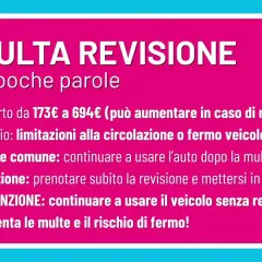 Multa per revisione scaduta: importo da 173€, rischio fermo veicolo. Prenota subito per metterti in regola ed evitare sanzioni.