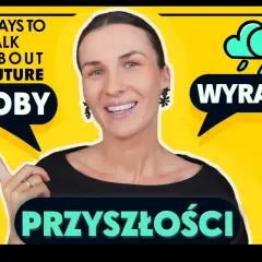 3 sposoby na wyrażanie przyszłości po angielsku. Kalendarz, zegar i błyskawica symbolizują naukę future forms.