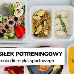 Zdrowe posiłki po treningu: sałatka z tuńczykiem, makaron z cukinią, kurczak w sosie i zupa dyniowa. Idealne, by uzupełnić energię.