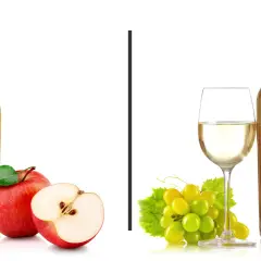 Jabłecznik i białe wino. Czy wino to alkohol? Tak, wino jest alkoholem, w przeciwieństwie do jabłecznika.