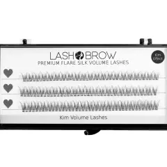 Pudełko z kępkami rzęs Lash Brow Premium Flare Silk Volume Lashes, efekt Kim.