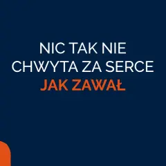Ratownik medyczny wyjaśnia, jak sprawdzić, czy był zawał serca. Napis: "Nic tak nie chwyta za serce jak zawał".