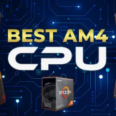 Cajas de procesadores AMD Ryzen 9, 7, 5 y 3 para socket AM4, con el texto "BEST AM4 CPU" en dorado y blanco.
