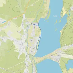 Trasa rowerowa w Piekary Śląskie, prowadząca wzdłuż Zbiornika Kuźnica Warężyńska.