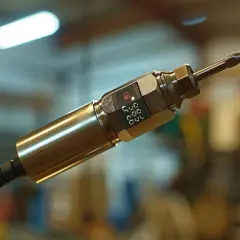 Un appareil métallique avec un écran numérique, prêt pour nettoyer sonde lambda.