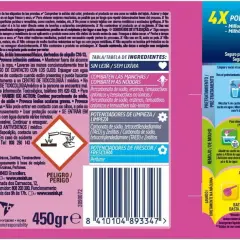 Opakowanie Vanish Oxi Action z instrukcją użycia i ikonami.