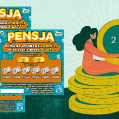 Zdrapka "Pensja" – główna wygrana 2000 zł miesięcznie przez 3 lata! Jak wygrać? Zdobądź swoją szansę na miesięczną pensję!