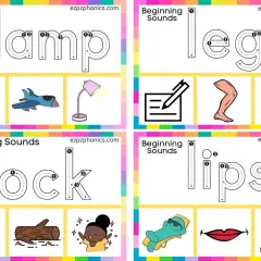 Ficha para practicar la **ficha letra l** con palabras como lamp, leg, lock y lips. Incluye imágenes de apoyo.