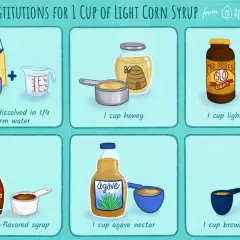Alternatives au sirop de maïs : sucre dissous, miel, mélasse légère, sirop d'érable, nectar d'agave, sirop de riz brun.