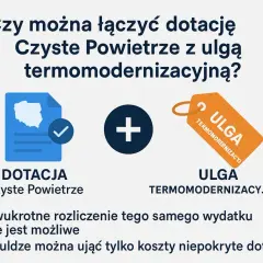 Łączenie dotacji "Czyste Powietrze" z ulgą termomodernizacyjną jest możliwe, ale nie można rozliczyć tego samego wydatku dwukrotnie.