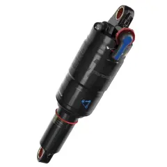 A black RockShox Monarch RL rear shock absorber, ready for a performance review.