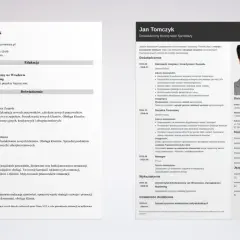 Puste CV do wypełnienia PDF z danymi Jana Tomczyka, koordynatora sprzedaży.