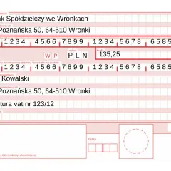 Jan Kowalski podaje swój adres rozliczeniowy: ul. Poznańska 50, 64-510 Wronki, opłacając fakturę vat nr 123/12.
