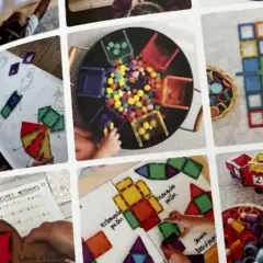 Różne rodzaje klocków dla dzieci: magnetyczne, geometryczne, liczbowe. Zabawy rozwijające kreatywność i logiczne myślenie.