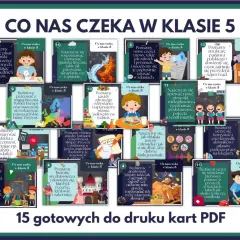 W klasie 5 nauczymy się pisać rozprawki, rozwiązywać zadania z procentami, śpiewać piosenki i wiele więcej.