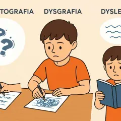 Chłopcy zmagają się z dysleksją i dysortografią. Jeden pisze chaotycznie, drugi z trudem czyta.