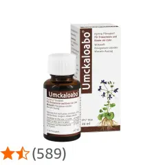 Umckaloabo Tropfen mit Pelargonium-sidoides-Wurzel-Auszug zur Unterstützung bei Erkältungssymptomen. Die umckaloabo wirkung ist bekannt.