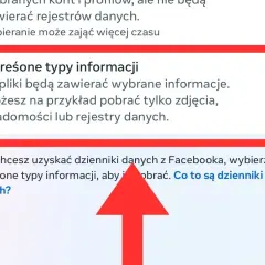 Jak odzyskać usunięte wiadomości z Messengera? Wybierz "Określone typy informacji", by pobrać tylko wiadomości lub inne dane.