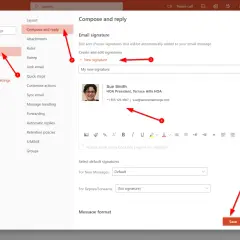 Paramètres Outlook 365 : création d'une signature mail personnalisée pour vos emails.