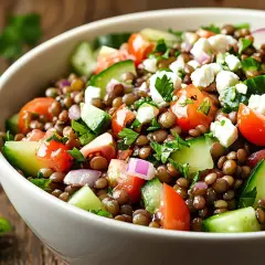 Salade de lentilles froides : recette facile, bienfaits & variations