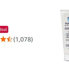 Tuba Hydromol Ointment, 100g, z oceną 4.5/5 gwiazdek, idealna dla skóry suchej, z egzemą i łuszczycą. Poldermin to świetny wybór.