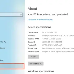 Jak sprawdzić podzespoły komputera? Ekran "Informacje" w Ustawieniach Windows pokazuje szczegóły procesora, RAM i systemu.