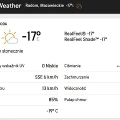 Ile jest stopni w Radomiu? Sprawdź aktualną temperaturę i prognozę