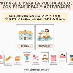 Fichas para niños con dibujos de escuela, maestro, bata, regla, libros, plastilina y más, ideales para preparar la vuelta al cole.