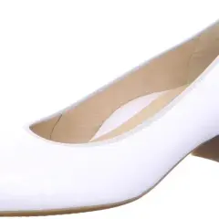 Eleganti scarpe bianche con tacco in legno, perfette per ogni occasione. Le scarpe Vincenza sono un must-have per un look raffinato.