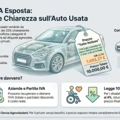Guida all'IVA esposta: auto usate da concessionari con IVA 22% inclusa. Il tdi significato è trasparenza e risparmio per aziende e disabili.