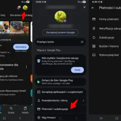 Jak anulować subskrypcję w Google Play? Kliknij w ikonę profilu, potem "Płatności i subskrypcje", a następnie "Subskrypcje".