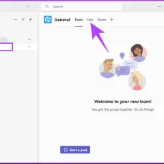 Dans Teams, l'onglet "Fichiers" montre où sont stockées les conversations et documents.