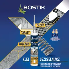 Bostik FlexPro PU 811: elastyczny klej uszczelniacz poliuretanowy do dachów, tarasów i posadzek. Ekstremalnie wytrzymały i elastyczny.