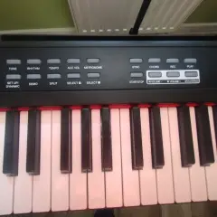 Czarno-białe klawisze pianina cyfrowego z przyciskami sterującymi. Ile jest klawiszy w pianinie? To pytanie zadaje sobie wielu początkujących muzyków.