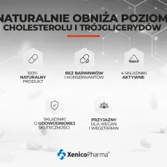 Monolipid k: naturalny produkt bez barwników, z 4 składnikami aktywnymi, udowodnioną skutecznością, przyjazny dla wegan i wegetarian. Obniża cholesterol i trójglicerydy.