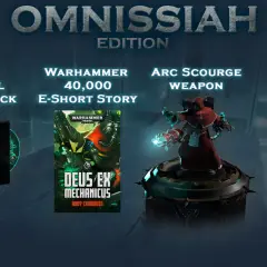 Omnissiah Edition zawiera ścieżkę dźwiękową, e-opowiadanie Warhammer 40,000, broń Arc Scourge i cyfrowy artbook.