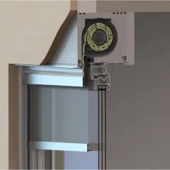 Schnittzeichnung eines Fensters mit Rollladenkasten. Ideal für den Austausch von Rollladen altbau.