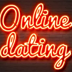 Neonowy napis "Online dating" na ceglanej ścianie. Szukasz odpowiedzi, gdzie poznać dziewczynę w sieci?