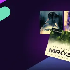 Okładki książek Remigiusza Mróza, zapowiadające seriale na podstawie jego twórczości.