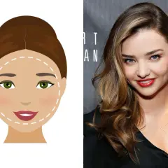 Ilustración de rostro con contorno y mujer sonriendo. Un corte de pelo con raya hombre podría verse bien con este estilo.