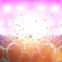 Tłum ludzi na koncercie, ręce w górze, konfetti i światła sceniczne. To atmosfera, w której rozbrzmiewają najpopularniejsze piosenki disco polo.