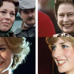 Porównanie aktorek z serialu "The Crown" z prawdziwymi postaciami. Olivia Colman jako królowa Elżbieta II i Emma Corrin jako księżna Diana.