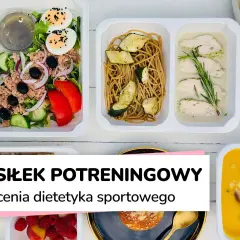 Zdrowe posiłki po treningu: sałatka z tuńczykiem, makaron z cukinią, kurczak w sosie i zupa dyniowa. Idealne dla sportowców.