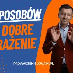 Mężczyzna w garniturze pokazuje gest "okej", sugerując **krótka autoprezentacja o sobie przykłady** i 7 sposobów na dobre wrażenie.