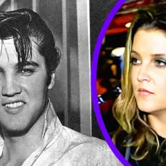 Elvis Presley i jego córka Lisa Marie Presley.