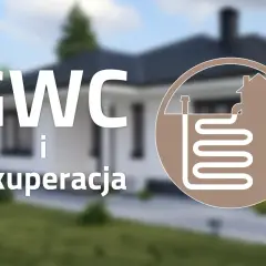 GWC i rekuperacja - schemat domu z gruntowym wymiennikiem ciepła.
